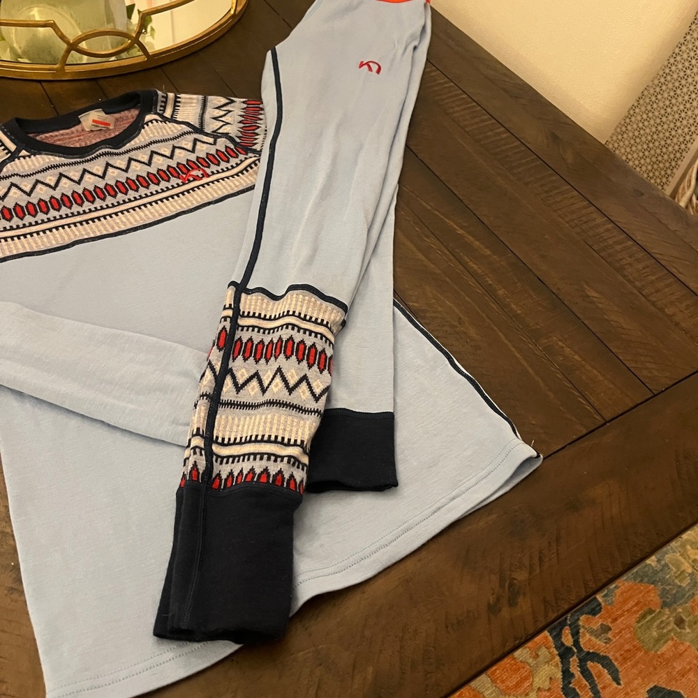 KATI TRAA size small base layer, 100% wool. Retails $200 for set